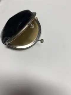 黒のレザーがま口コインケース
