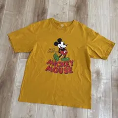 ユニクロ　UT ミッキー　ヴィンテージ　黄色　イエロー　マスタード
