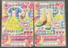 アイカツカード　キュートレモネードワンピ　シューズ　天羽まどか 2枚セット
