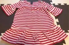 ワンピース 90 gap ベビーギャップ　赤白ボーダー　紅白　長袖　7分袖