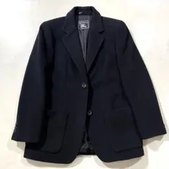バーバリー アンゴラ テーラードジャケット ネイビー 38 M ウール 三陽商会