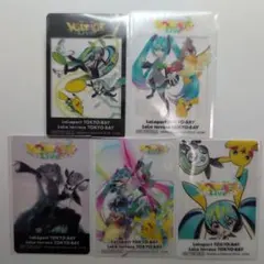 ポケモン　初音ミク　ららぽーと東京ベイ限定　クリアカード　全5種フルコンプ