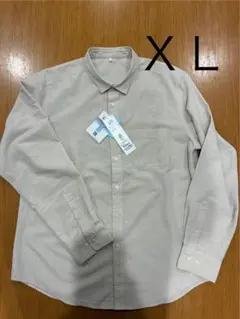新品トップバリュコレクション　グレーベージュ XL シャツ　メンズ　長袖シャツ