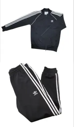 【超美品】【adidas Originals】 トラックジャケットセットアップ黒のサムネイル