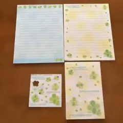 平成レトロ クローバーデザイン レターセット シール付き