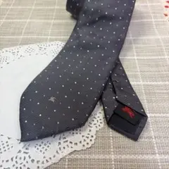 BURBERRY BLACK LABEL ネクタイ ヘリンボーン ドット柄