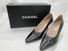 美品☆CHANEL ウエッジパンプス 35.5 - メルカリ