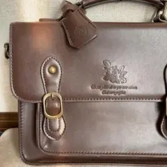 【axes femme】型押し入りサッチェルバッグ ブラウン