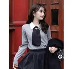 2025スナイデル タイ付きビジューカーディガン　セルフォード