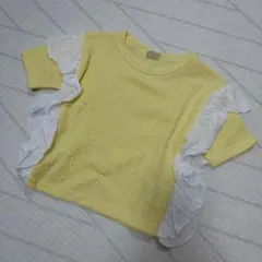 バースデイ FAVON フリル付き Tシャツ 黄色