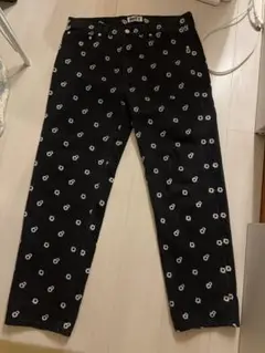 BoTT 星柄　デニムパンツ 黒　バギーデニム