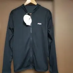 【最終価格です】FILA UVカット フード付きメンズジャケット ブラックのサムネイル