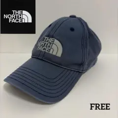 【THE NORTH FACE】ロゴ刺繍 6パネルキャップ ネイビー FREE