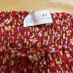 ZARA 花柄スカート 6-7サイズ 赤