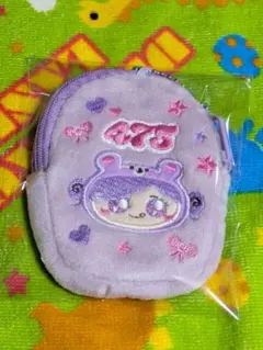 しなクマ刺繍ポーチ　しなこ　４７５ 　パープル