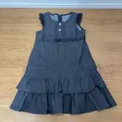 anyFAM エニィファム ブラック フリル付き ジャンパースカート 120