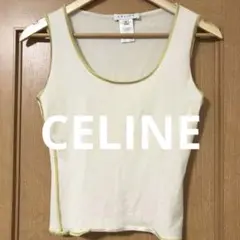 【素敵なデザイン❗️】CELINE カシミヤ混 ニット タンクトップ イタリア製のサムネイル