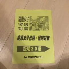 早慶必勝限定教材‼️慶應女子 突破対策 20選 - メルカリ