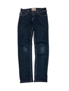 C17 ダークブルー ストレッチ スリムストレートデニム アメカジ スポーツ M