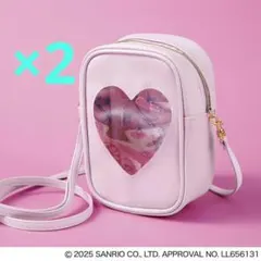 【付録2点】マイメロディ　クロミ　ハートクリアポシェット