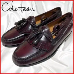 【COLE HAAN】美品コールハーン タッセルローファー キルト 本革 茶 8