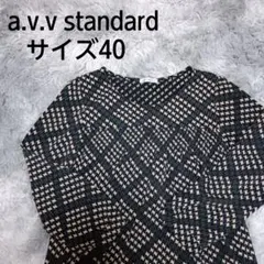 a.v.v standard ワンピース ミニ 柄 サイズ40 グリーン