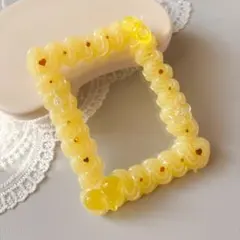 No.135❤︎ホイップデコトレカケース ちゅるんラメ黄色