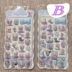 アナ雪 エルサ風 3Dシール 立体シール クリスマス 冬 雪 2枚セット B