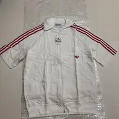adidas ホワイト ショートスリーブ Tシャツ　古着