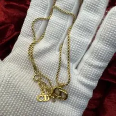 【極美品】Christian Dior ディオール ネックレス CDロゴ