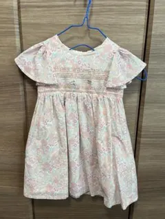 petit main フラワープリント ワンピース 90cm