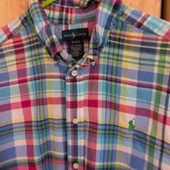 Ralph Lauren チェック柄 ボタンダウンシャツ XL 18-20のサムネイル