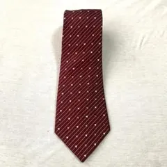 【ドミニクフランス】ネクタイ 斜めストライプ 三角柄 フランス製