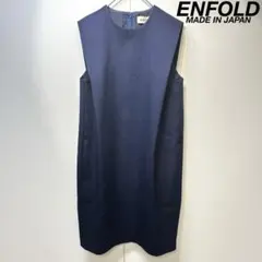 希少 美品 ENFOLD 変形 Aライン デザイン ノースリーブ ワンピースのサムネイル