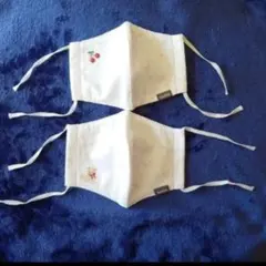 ファミリア　布マスク　2枚セット　ワッペン付