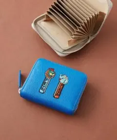 イアパピヨネ「PEZ×perche×ear」コラボジャバラ折り財布 ブルー