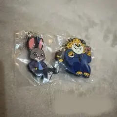 ズートピア2　ラバーキーホルダー2個セットジュディ