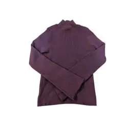 GRL タートルネックニット／L／パープル（ワイン系）フレア袖