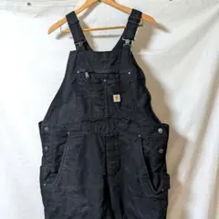 USA製 Carhartt オールインワン　つなぎ　ダック地　カーハート　黒 v0731-1.jpg