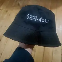 Milk Cow 牛柄ハット　50センチ　リバーシブル