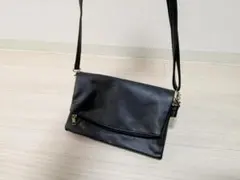 2way クラッチバッグ サコッシュ　黒　合皮