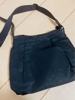 アニエスベーボヤージュ　ショルダーバッグ　ドット柄　ブラック