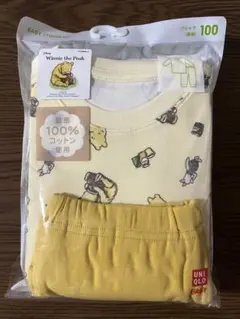 【未開封で発送】100サイズ ユニクロ パジャマ 長袖 くまのプーさん