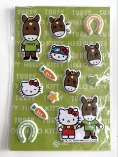 Hello Kitty TURFY コラボ ステッカー ぷっくりシール JRA