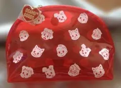 オサムグッズ　OSAMU GOODS クリアポーチ　レッド