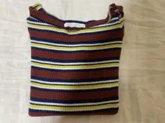 LOWRYS FARM 2WAY ボーダーリブＴシャツ