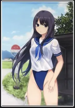 珈琲貴族 B2タペストリー 白峰莉花 スクール水着 制服 美少女 グッズ 