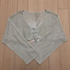 メッシュ編みイエローボレロ