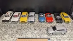 ミニカー９台セット１／８０国産スカイライン、BMW他