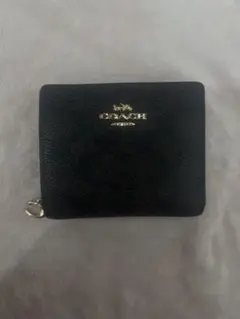 COACH コーチ 二つ折り財布 シグネチャー ブラウンミニ財布 美品